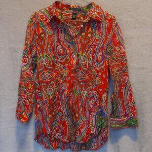 Ralph Lauren Multi-colour Floral 100% Cotton Blouse